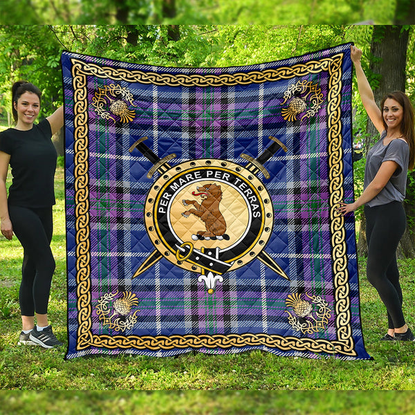 Alexander of Menstry Ancient Clan Badge Tartan Premium Quilt Celtic Shield