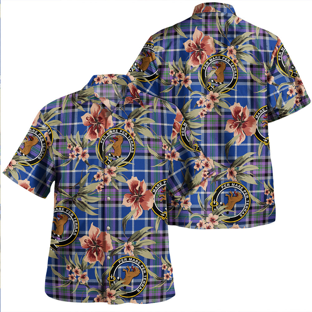 Alexander of Menstry Ancient Clan Badge Tartan Aloha Hawaiian Shirt Tropical Old Style