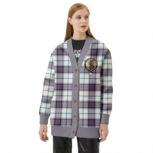 Alexander of Menstry Dress Ancient Clan Badge Tartan V-neck Cardigan