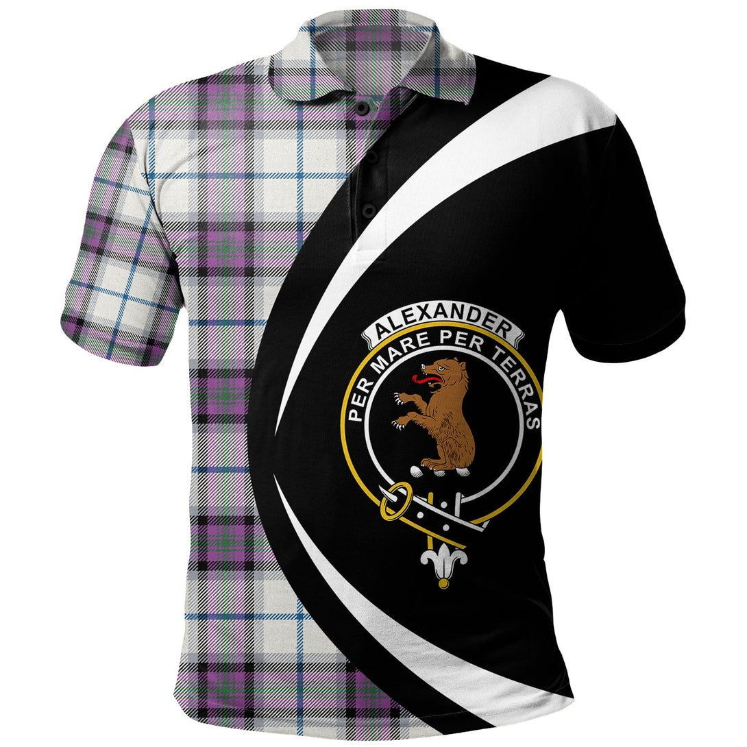 Alexander of Menstry Dress Ancient Clan Badge Tartan Polo Shirt Circle Style Personalized