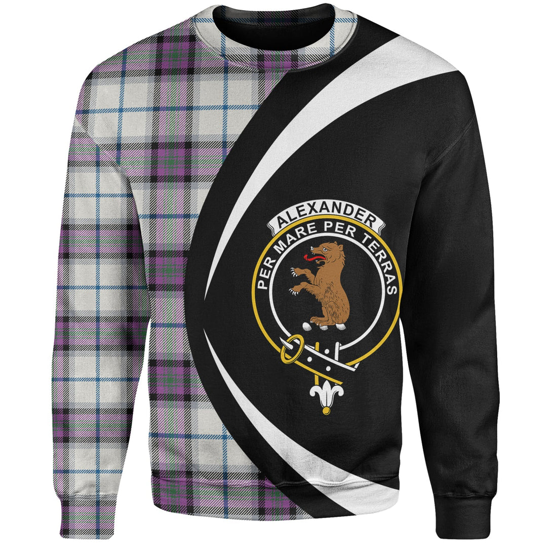 Alexander of Menstry Dress Ancient Clan Badge Tartan Sweatshirt Circle Style Personalized