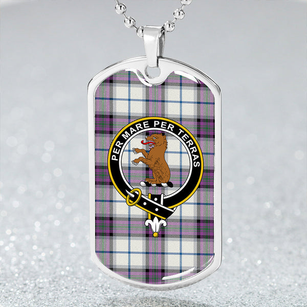 Alexander of Menstry Dress Ancient Clan Badge Classic Tartan Dog Tag Necklace