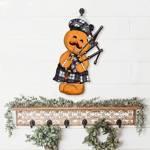 Alexander of Menstry Dress Ancient Crest Tartan Wooden Sign Gingerbread Bagpipe Personalized