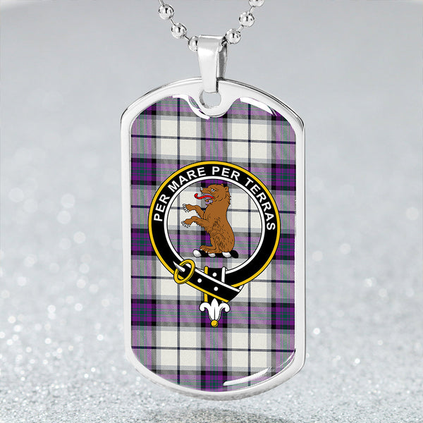 Alexander of Menstry Dress Modern Clan Badge Classic Tartan Dog Tag Necklace