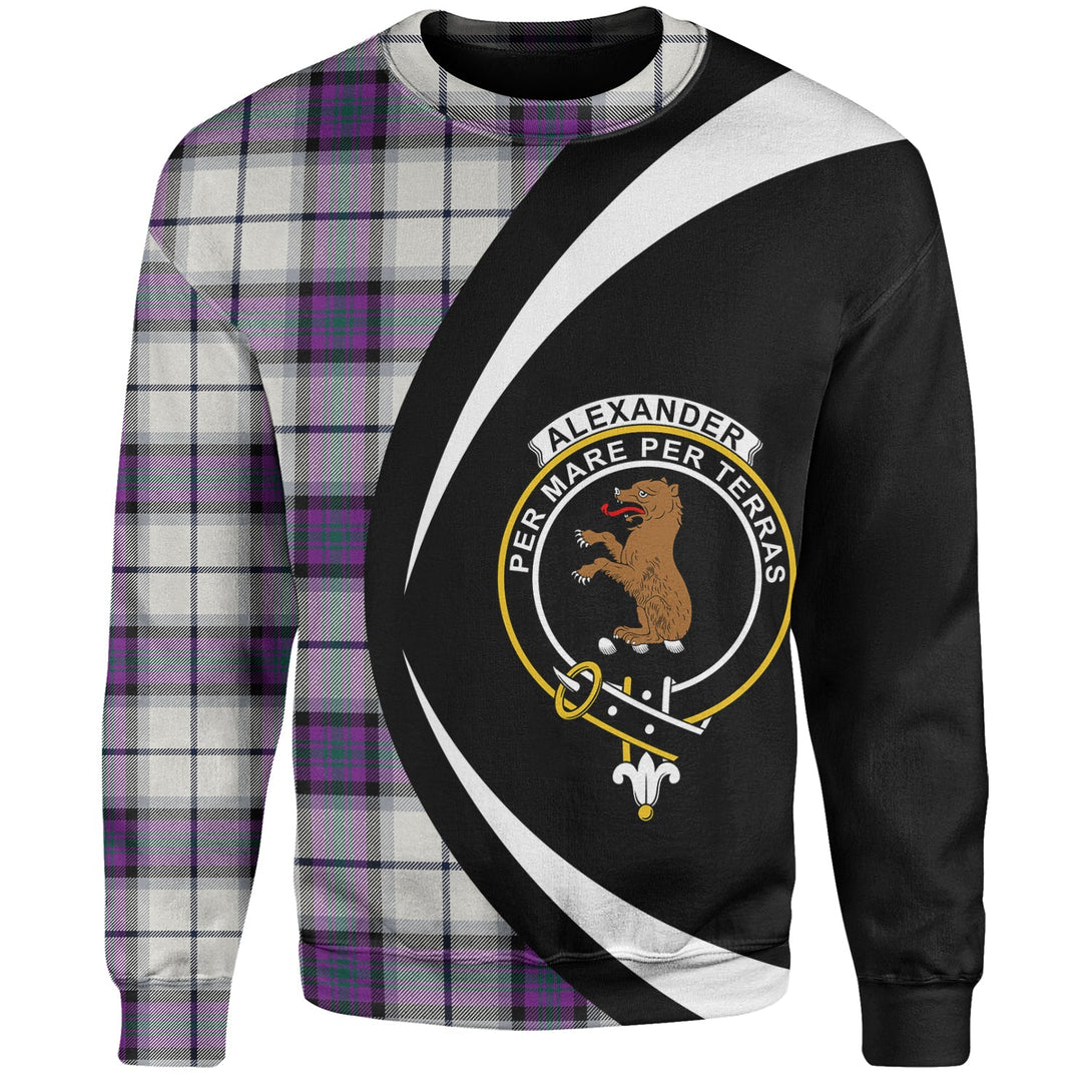 Alexander of Menstry Dress Modern Clan Badge Tartan Sweatshirt Circle Style Personalized