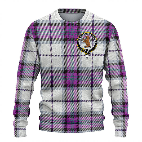 Alexander of Menstry Dress Weathered Clan Badge Tartan Knitted Sweater