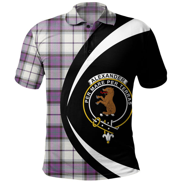 Alexander of Menstry Dress Weathered Clan Badge Tartan Polo Shirt Circle Style Personalized