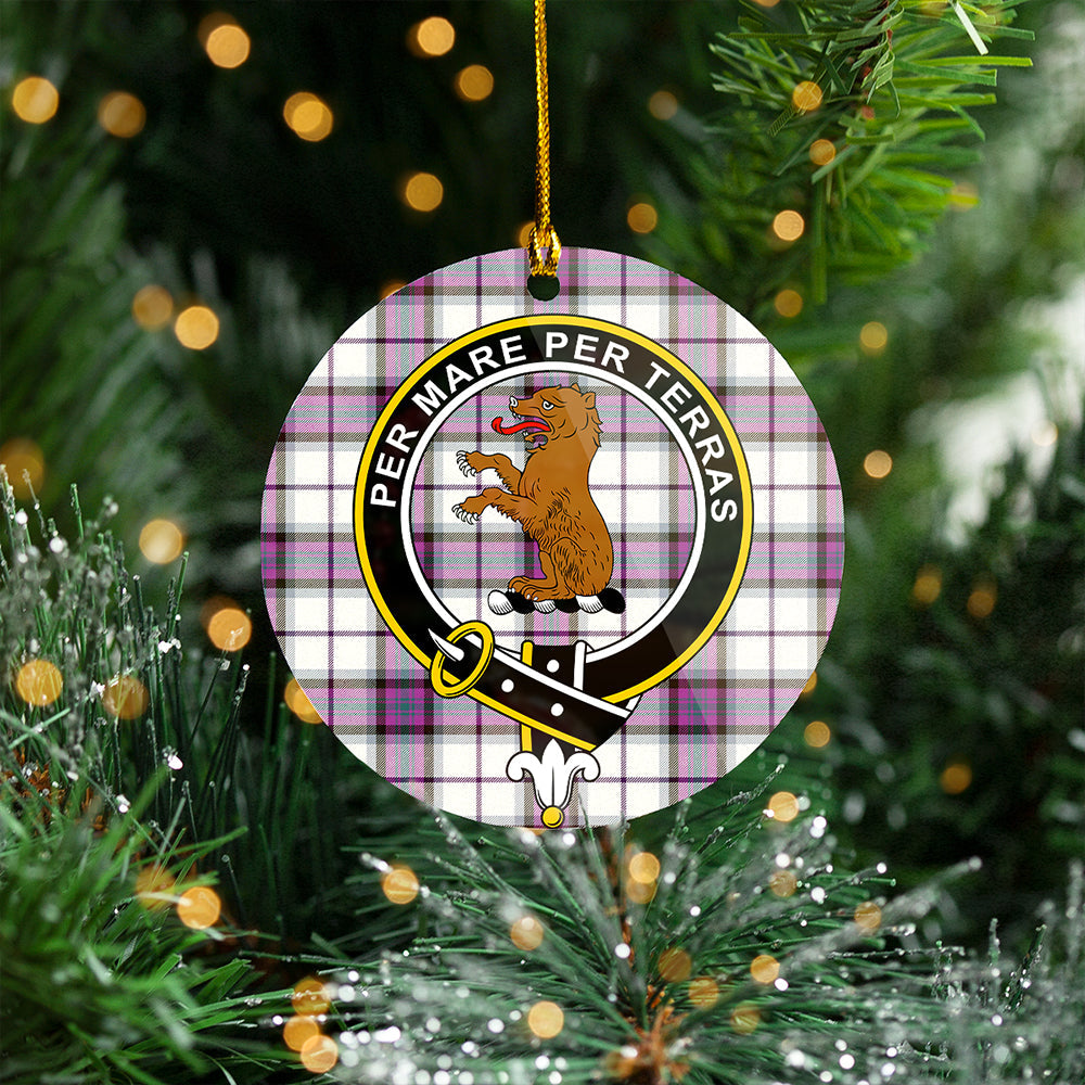 Alexander of Menstry Dress Weathered Clan Badge Tartan Plastic Christmas Ornaments