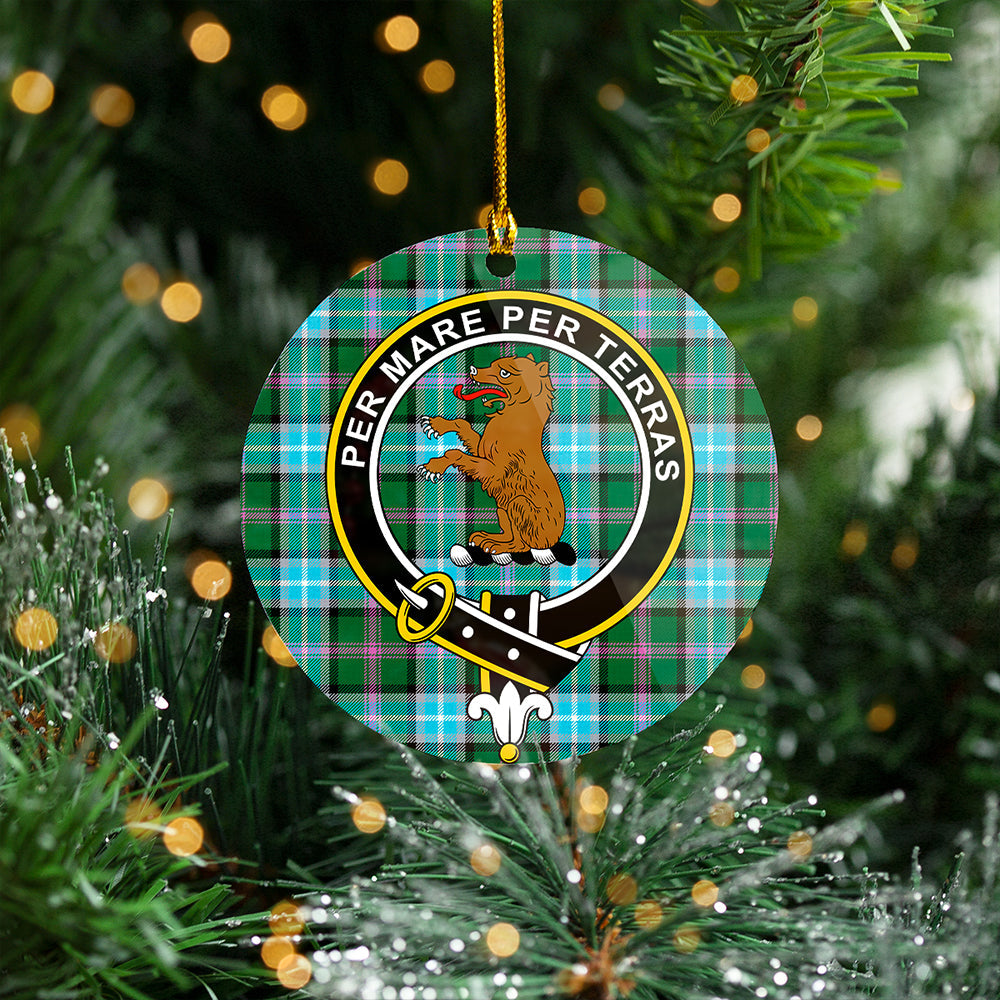 Alexander of Menstry Hunting Ancient Clan Badge Tartan Plastic Christmas Ornaments