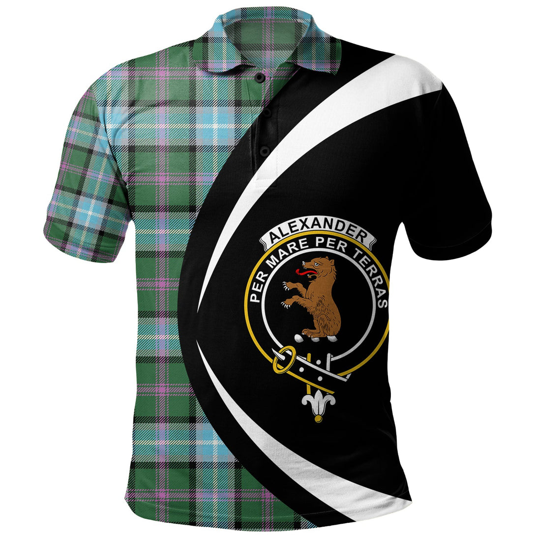 Alexander of Menstry Hunting Ancient Clan Badge Tartan Polo Shirt Circle Style Personalized