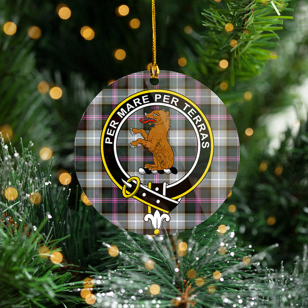 Alexander of Menstry Hunting Weathered Clan Badge Tartan Plastic Christmas Ornaments