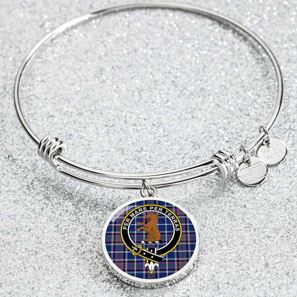 Alexander of Menstry Modern Clan Badge Tartan Classic Circle Bangle