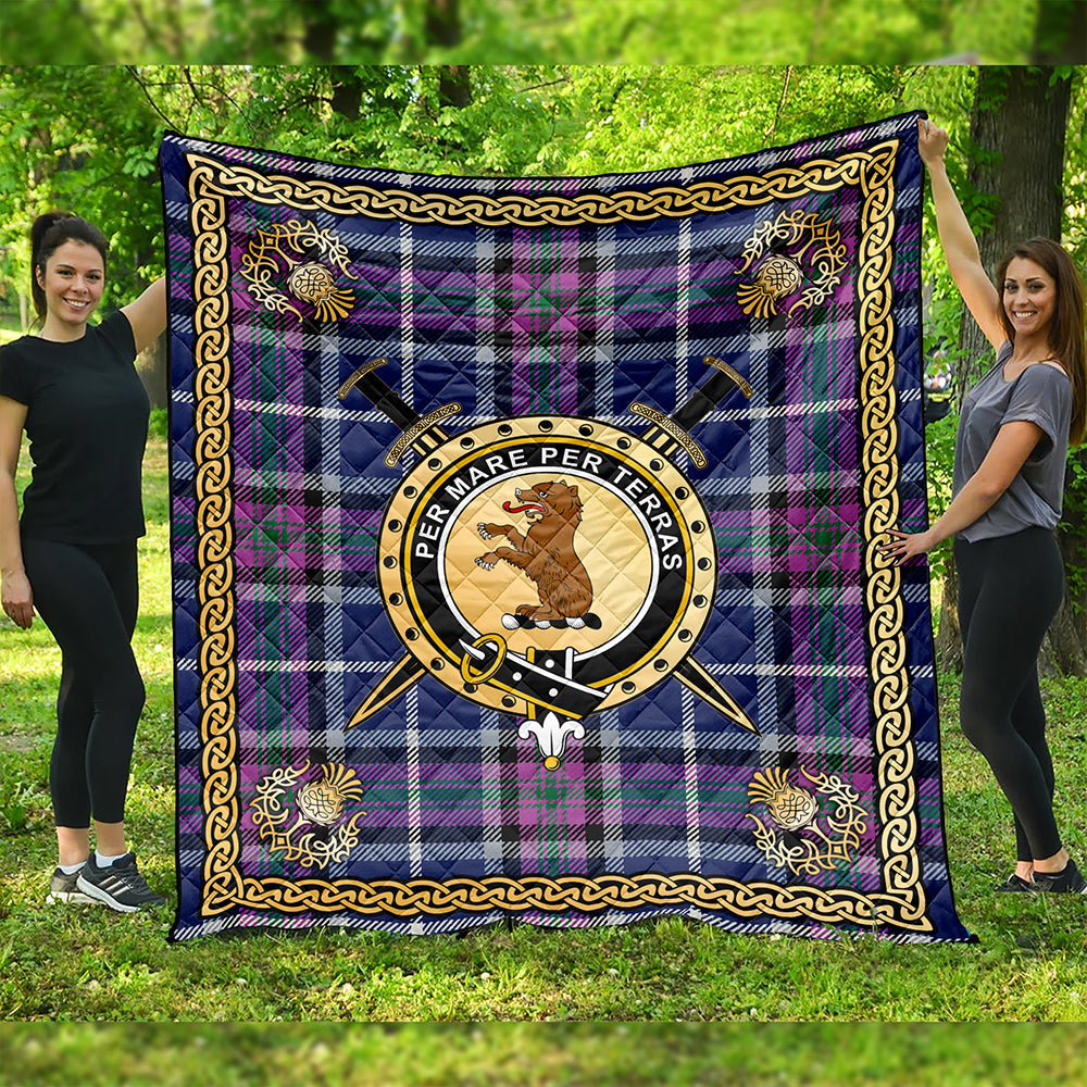 Alexander of Menstry Modern Clan Badge Tartan Premium Quilt Celtic Shield