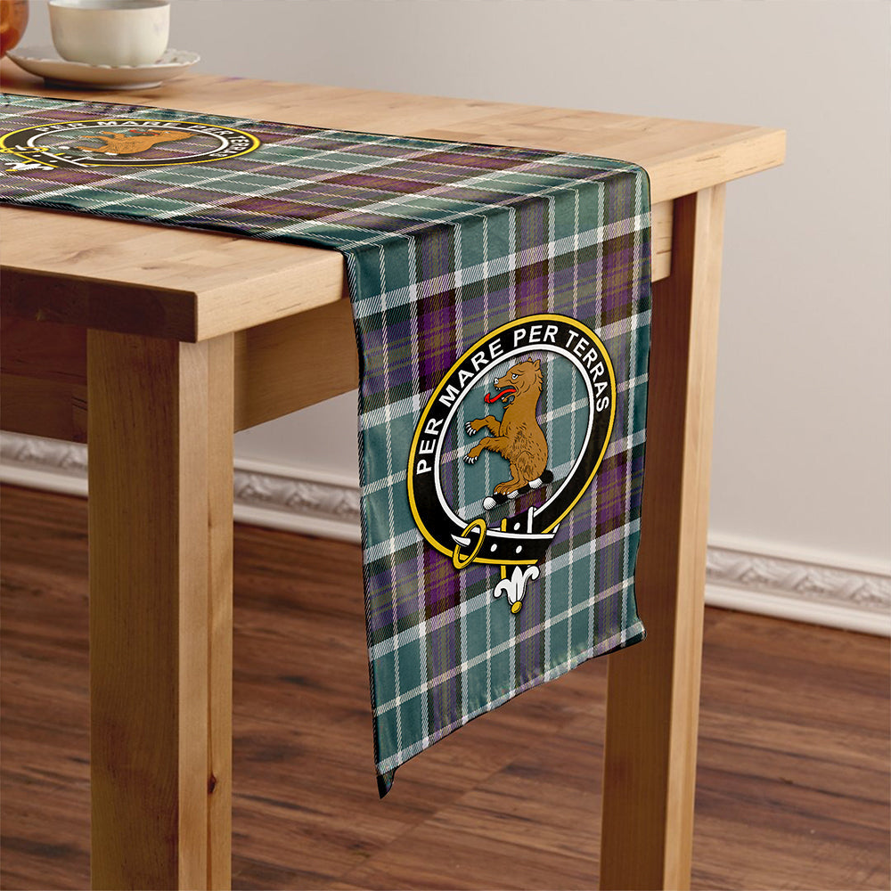 Alexander of Menstry Weathered Clan Badge Tartan Table Runner