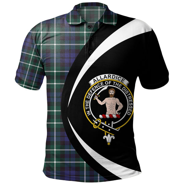 Allardice Clan Badge Tartan Polo Shirt Circle Style Personalized