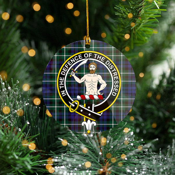 Allardice Clan Badge Tartan Plastic Christmas Ornaments