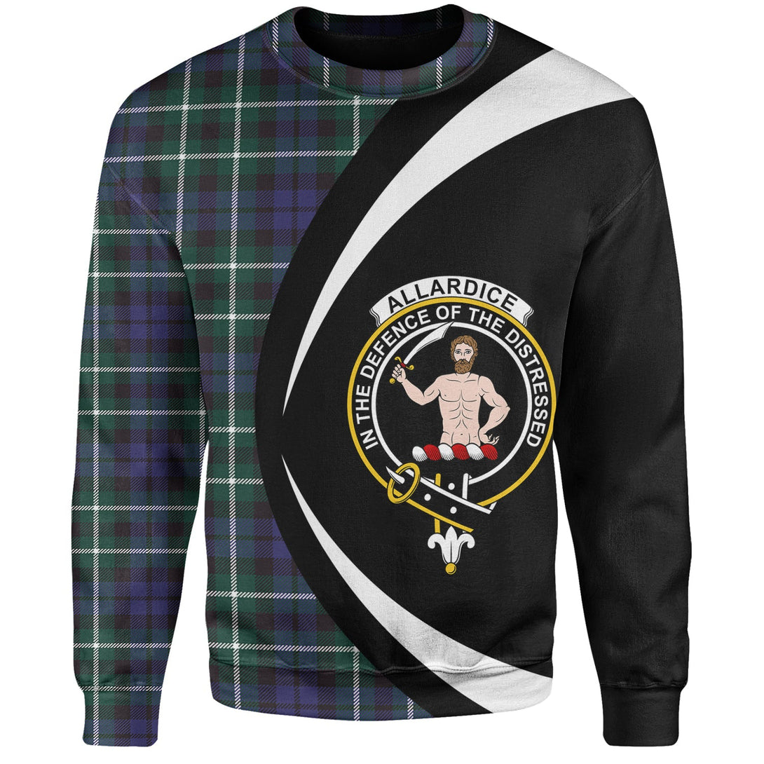 Allardice Clan Badge Tartan Sweatshirt Circle Style Personalized