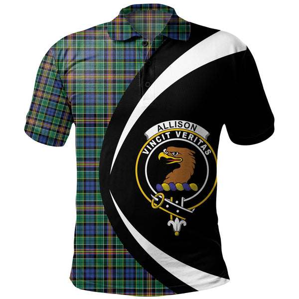 Allison Clan Badge Tartan Polo Shirt Circle Style Personalized