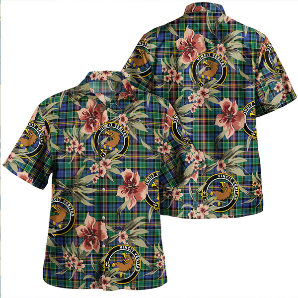 Allison Clan Badge Tartan Aloha Hawaiian Shirt Tropical Old Style