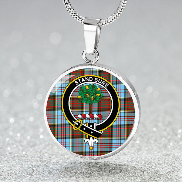 Anderson Ancient Clan Badge Tartan Classic Circle Necklace