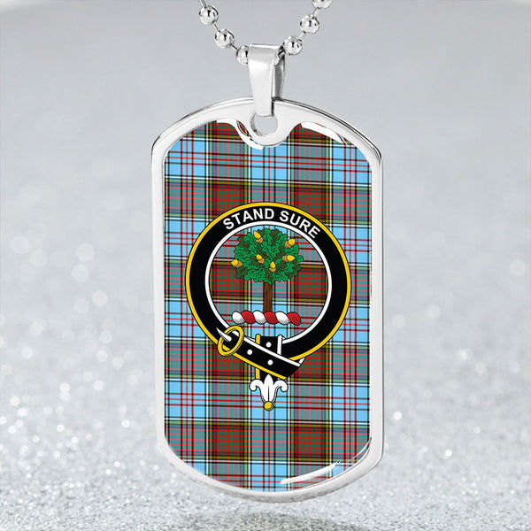 Anderson Ancient Clan Badge Classic Tartan Dog Tag Necklace