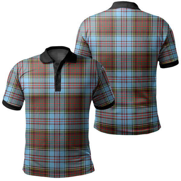 Anderson Ancient Tartan Classic Polo Shirt Black Neck 2 Style