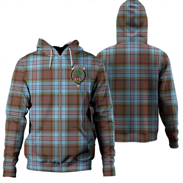 Anderson Ancient Tartan Classic Crest Zipper Hoodie