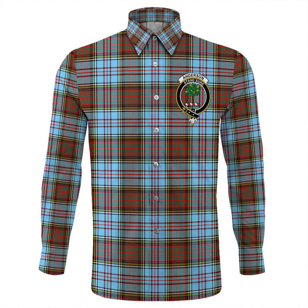 Anderson Ancient Tartan Classic Crest Long Sleeve Button Shirt