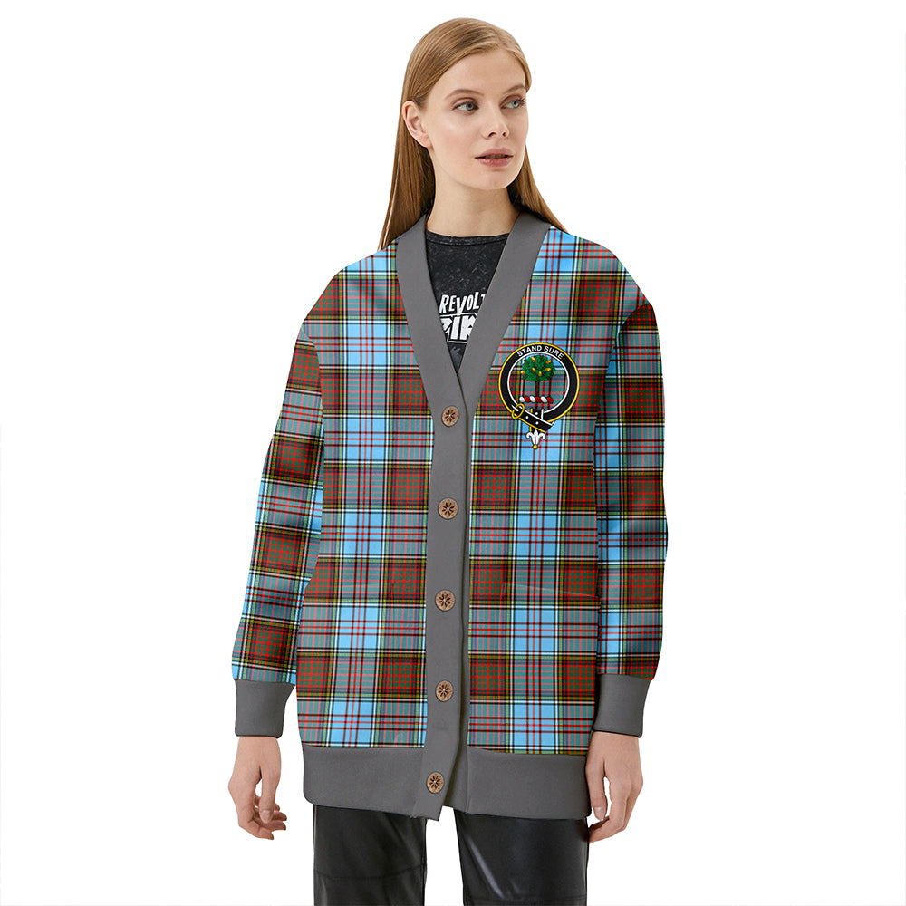 Anderson Ancient Clan Badge Tartan V-neck Cardigan