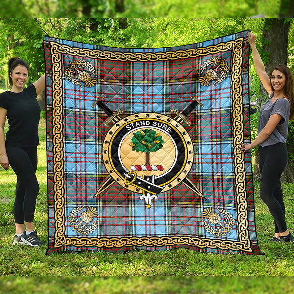 Anderson Ancient Clan Badge Tartan Premium Quilt Celtic Shield