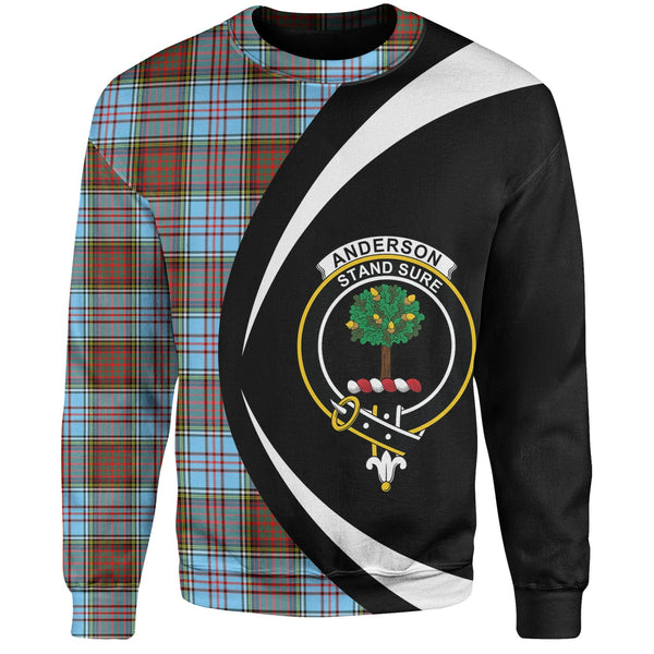 Anderson Ancient Clan Badge Tartan Sweatshirt Circle Style Personalized