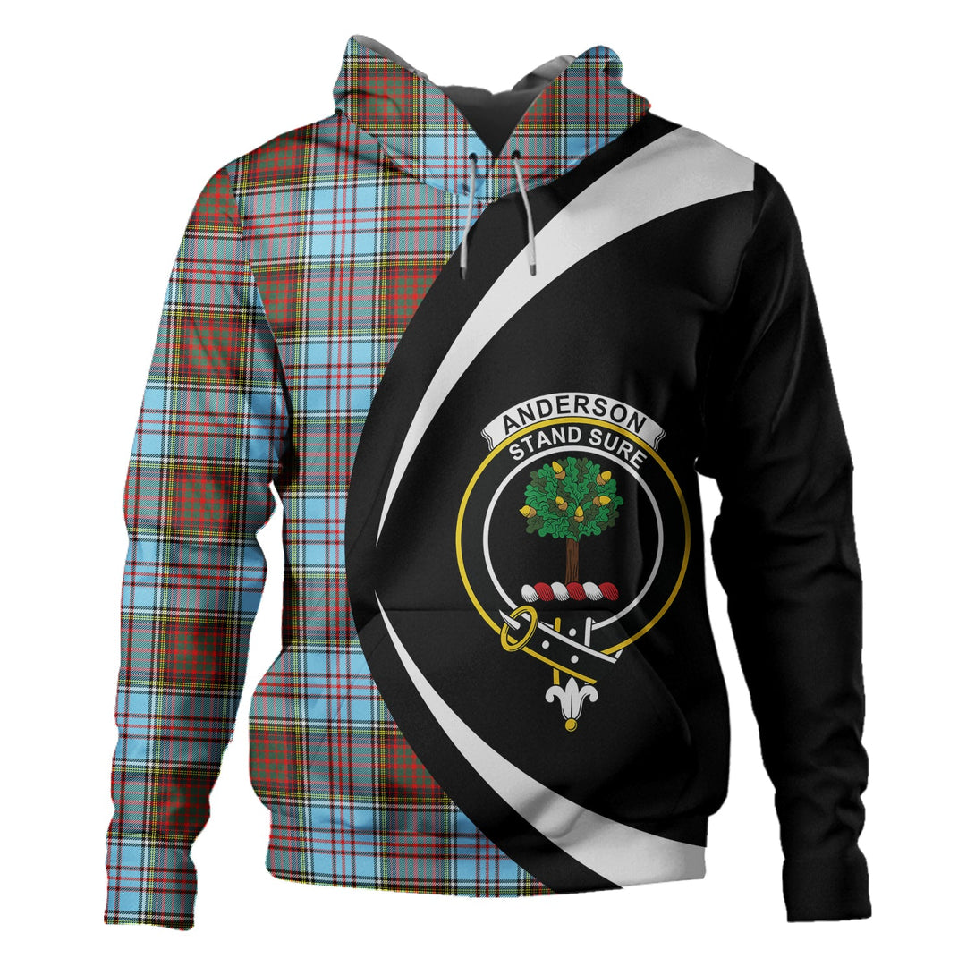 Anderson Ancient Clan Badge Tartan Hoodie Circle Style