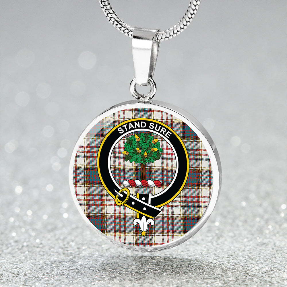 Anderson Arisaid Ancient Clan Badge Tartan Classic Circle Necklace