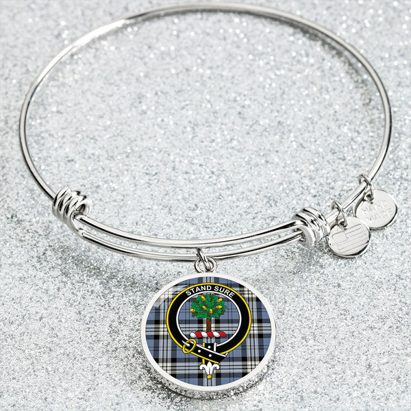 Anderson Blue Ancient Clan Badge Tartan Classic Circle Bangle