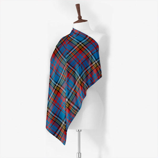 Anderson Blue Westwood Modern Tartan Classic Silk Habotai Square Scarf