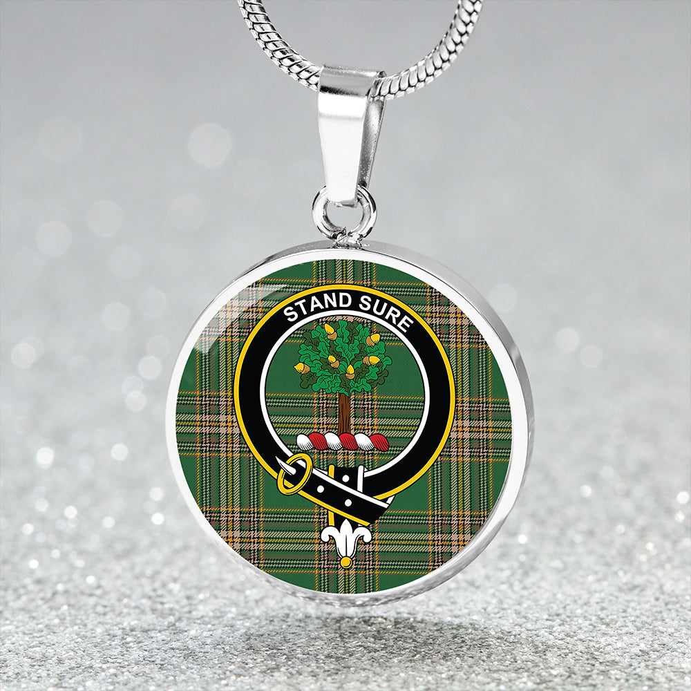 Anderson Green Ancient Clan Badge Tartan Classic Circle Necklace