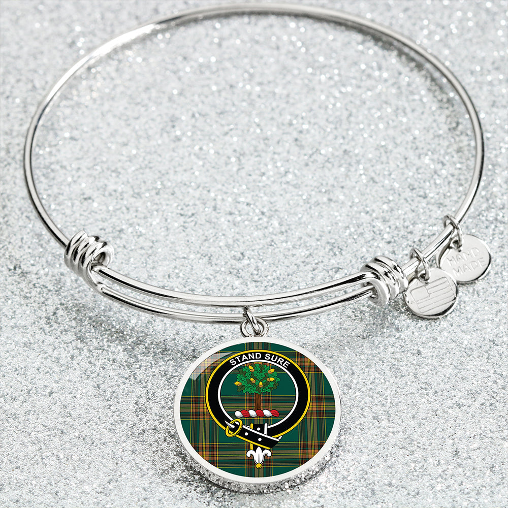 Anderson Green Modern Clan Badge Tartan Classic Circle Bangle