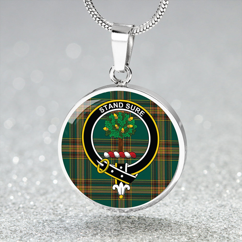 Anderson Green Modern Clan Badge Tartan Classic Circle Necklace