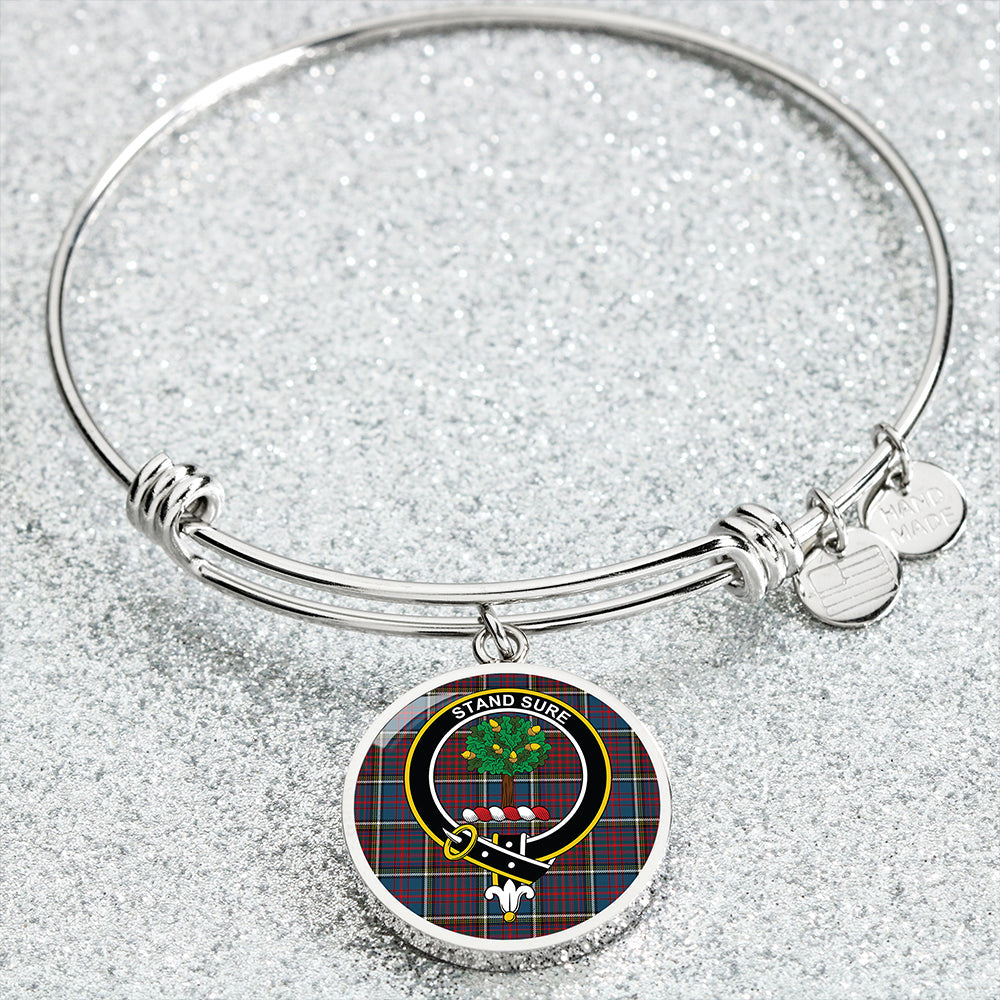 Anderson Highland Society of London Modern Clan Badge Tartan Classic Circle Bangle