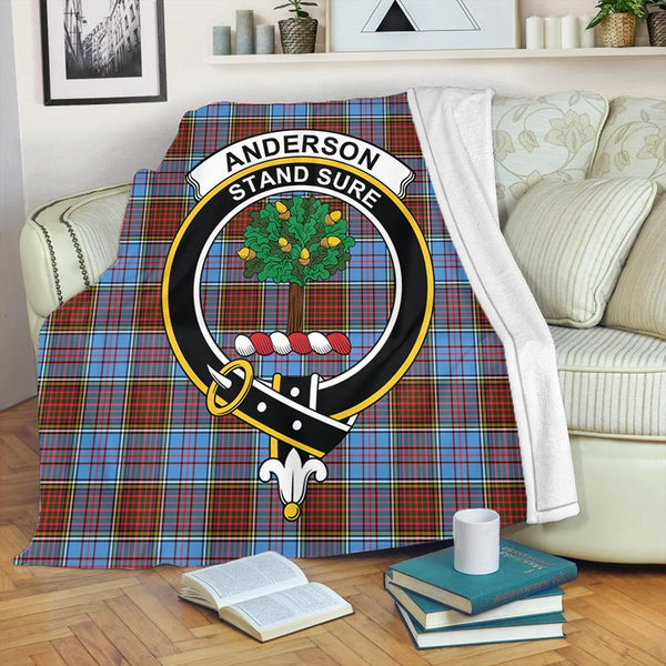 Anderson Modern Tartan Crest Premium Blanket