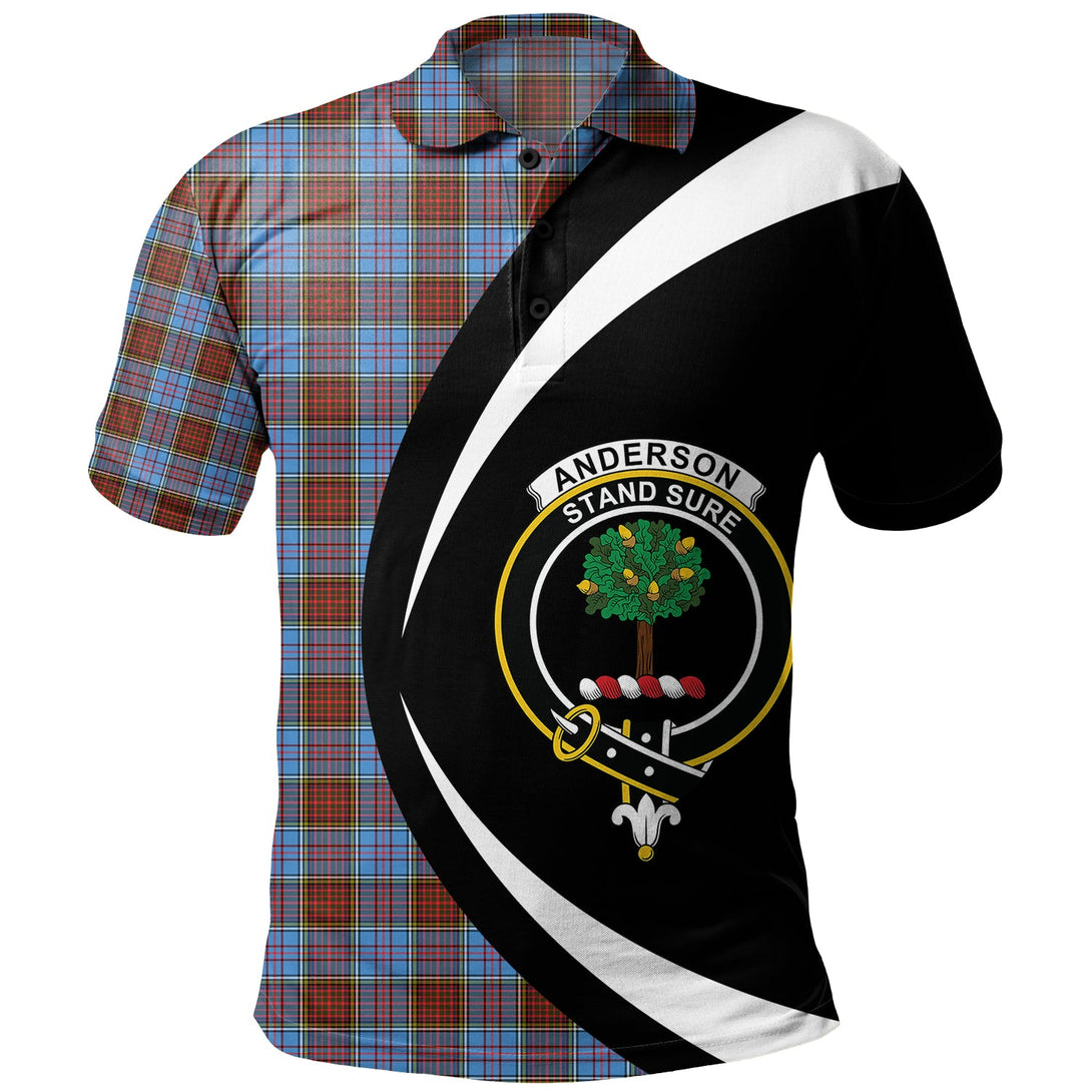 Anderson Modern Clan Badge Tartan Polo Shirt Circle Style Personalized