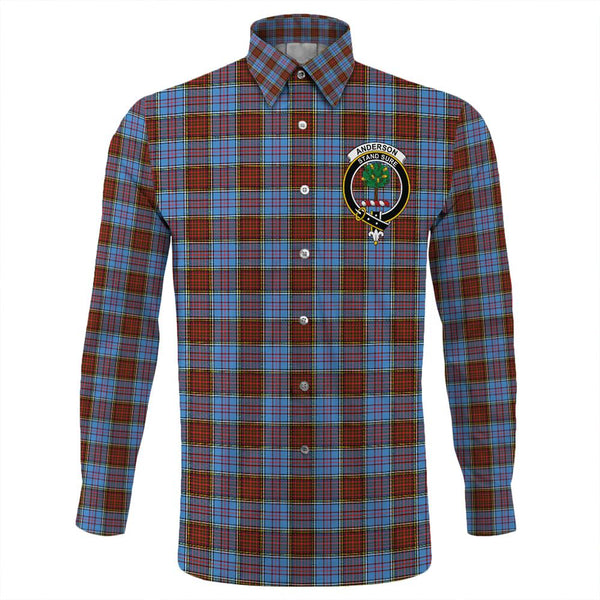 Anderson Modern Tartan Classic Crest Long Sleeve Button Shirt