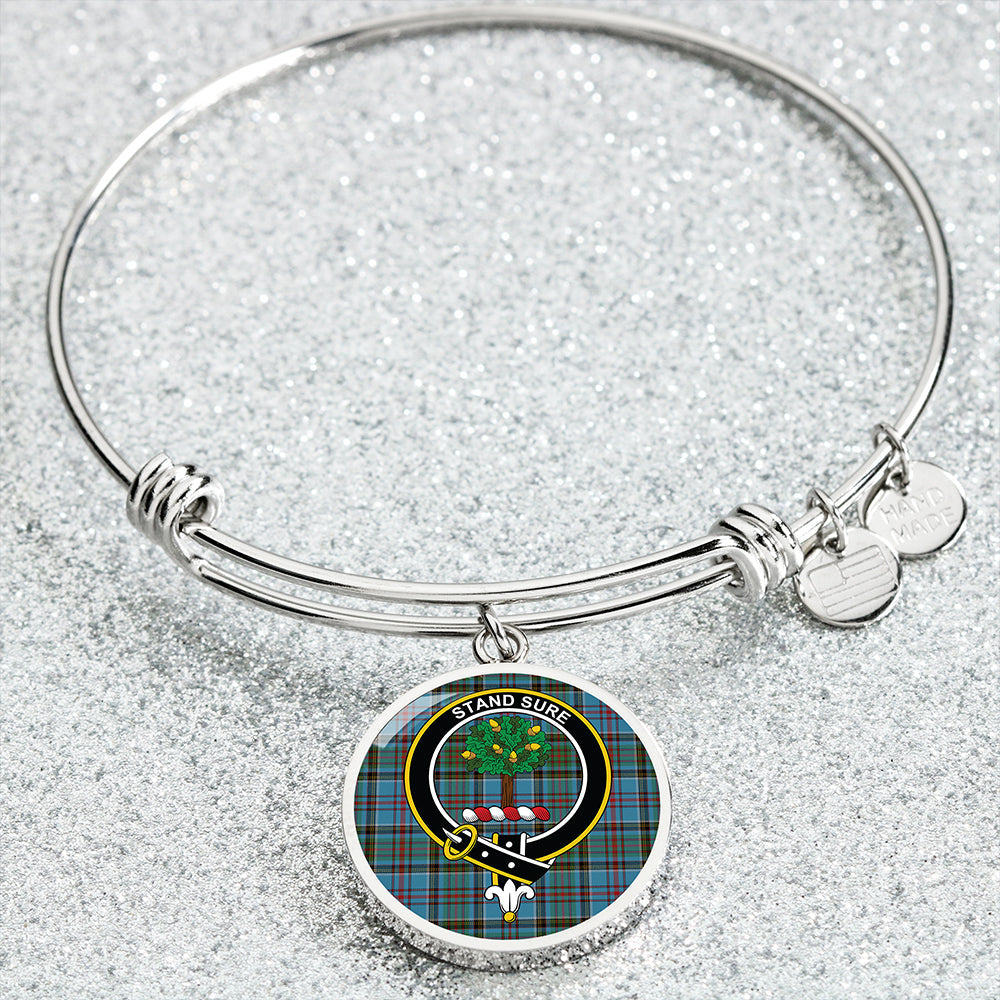 Anderson Old Modern Clan Badge Tartan Classic Circle Bangle