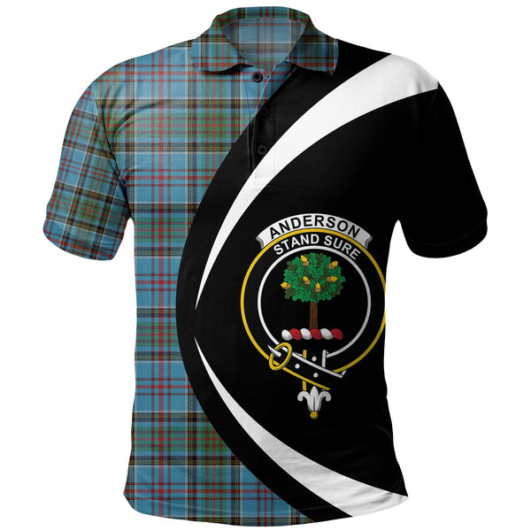 Anderson Old Modern Clan Badge Tartan Polo Shirt Circle Style Personalized