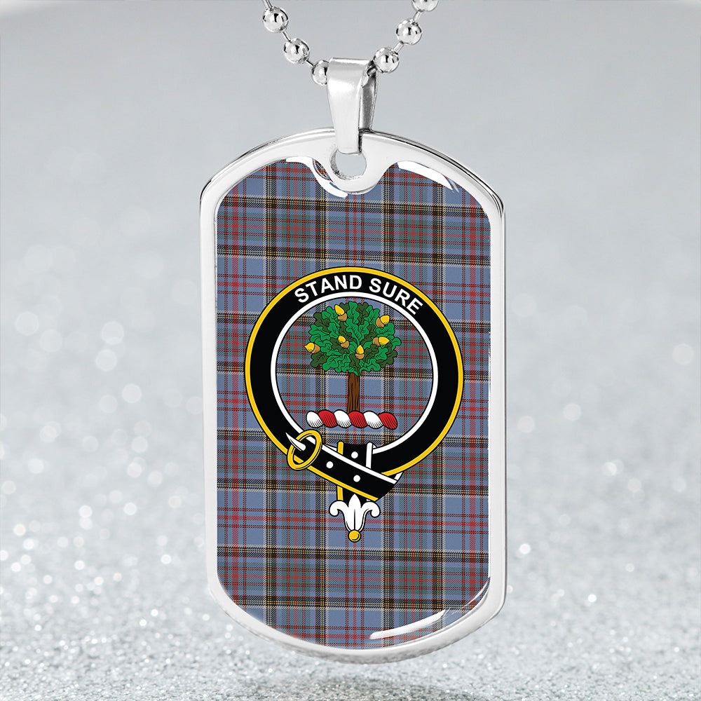 Anderson Old Weathered Clan Badge Classic Tartan Dog Tag Necklace