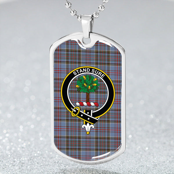 Anderson Old Weathered Clan Badge Classic Tartan Dog Tag Necklace