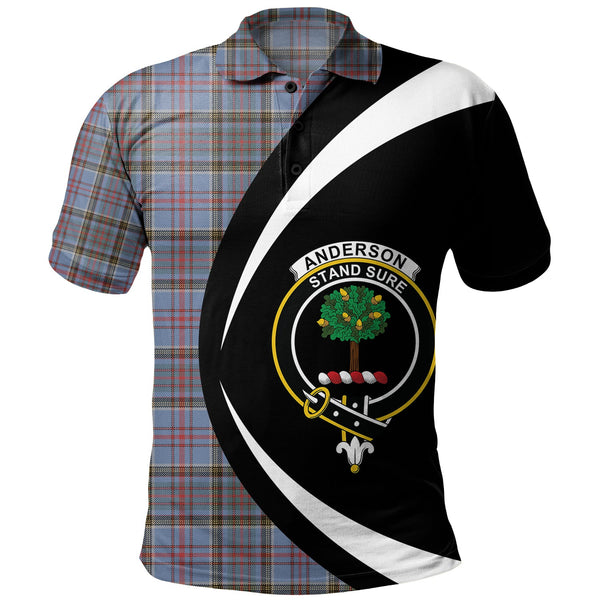 Anderson Old Weathered Clan Badge Tartan Polo Shirt Circle Style Personalized