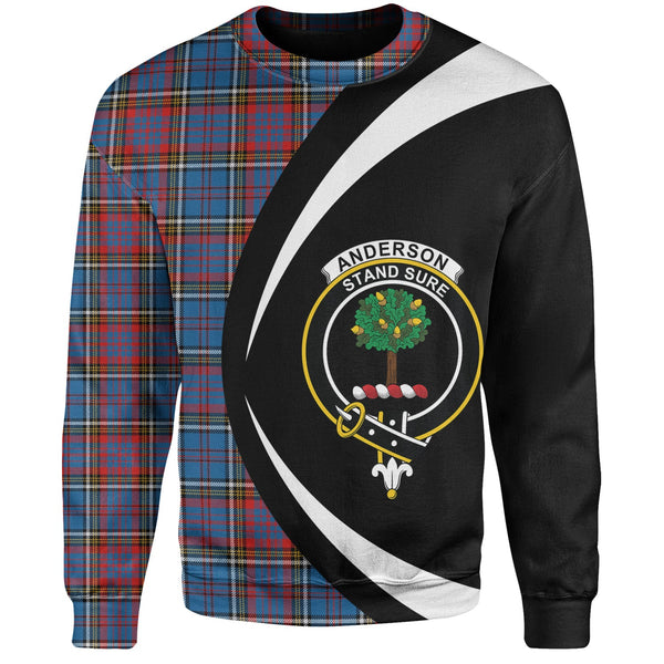 Anderson Red Clan Badge Tartan Sweatshirt Circle Style Personalized