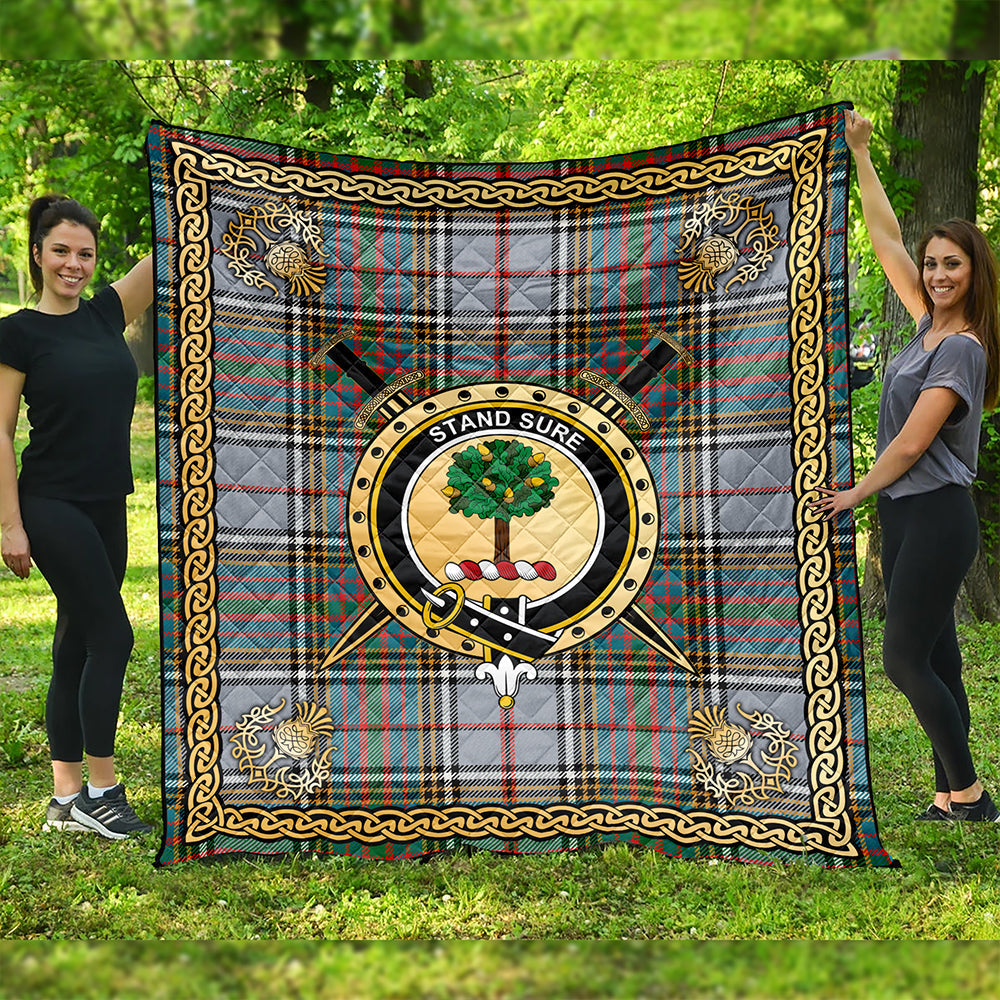 Anderson Ross Ancient Clan Badge Tartan Premium Quilt Celtic Shield