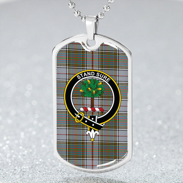 Anderson Ross Ancient Clan Badge Classic Tartan Dog Tag Necklace